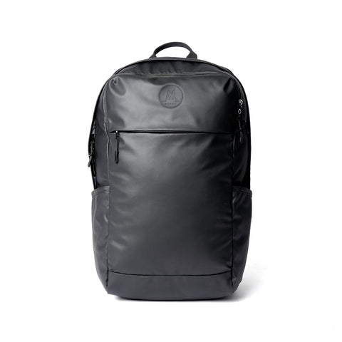 Ruksak MORAL BAGS Nova Straya, crna, rPET tkanina s vodootpornim premazom, prednji džep i MORAL BAGS oznaka, 32L