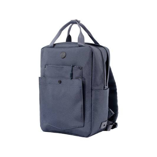 MORAL BAGS Budd Gizza ruksak 13", tamno plava, rPET najlon, prednji organizacijski džepovi i džep za bocu, 17L