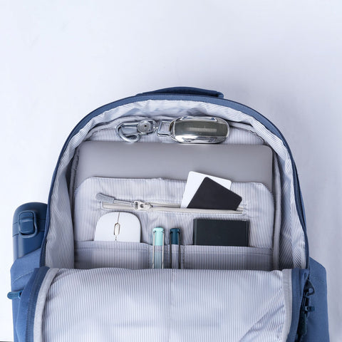 MORAL BAGS Umago Stag I ruksak M, plava, podstavljeni pretinac za laptop do 16" i unutarnji organizatori