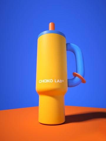 Chako Lab BaWang termos šalica 1.1L, žuta, visoka 31,3 cm kapacitet 1100ml