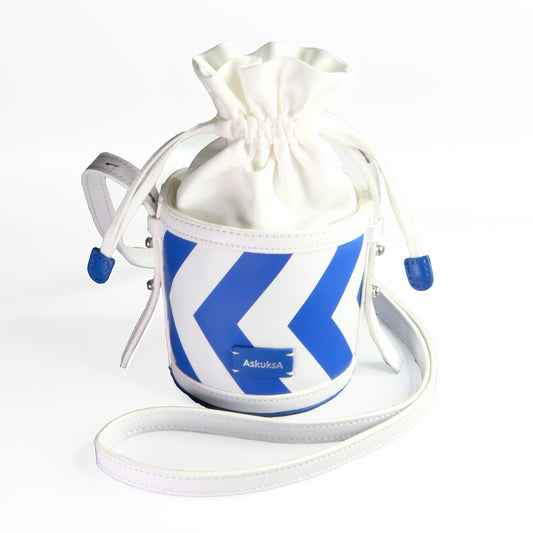 AkusukA - C for Circle Small Leather Drawstring Crossbody Bag and Handbag