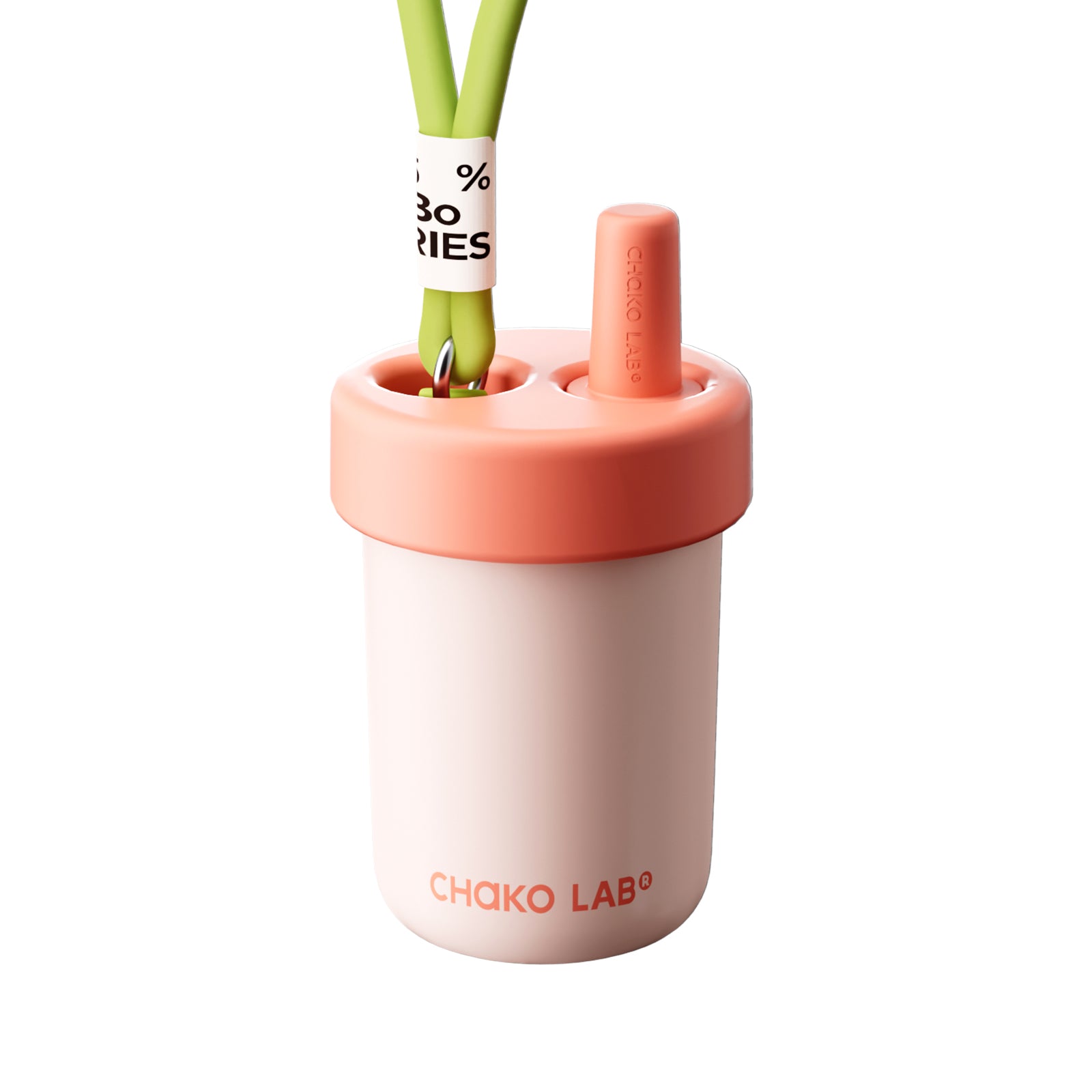 Chako Lab Bobo termos šalica i posuda 485ml, ružičasta, silikonska slamka i čep